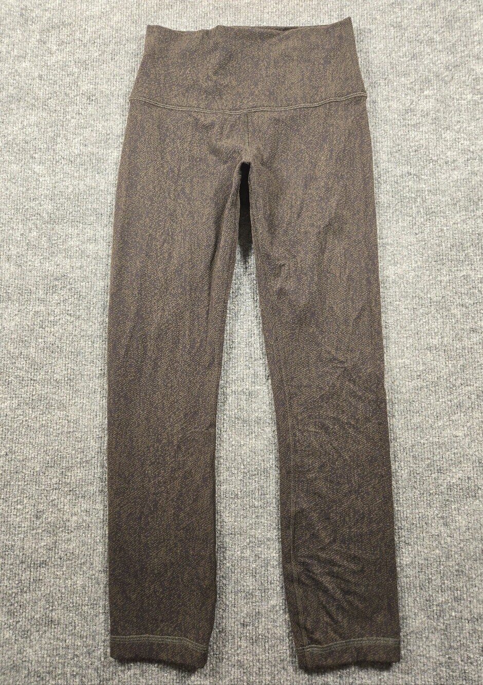 Lululemon High Rise Leggings Size 4 Brown Textured Knit 23 Inseam
